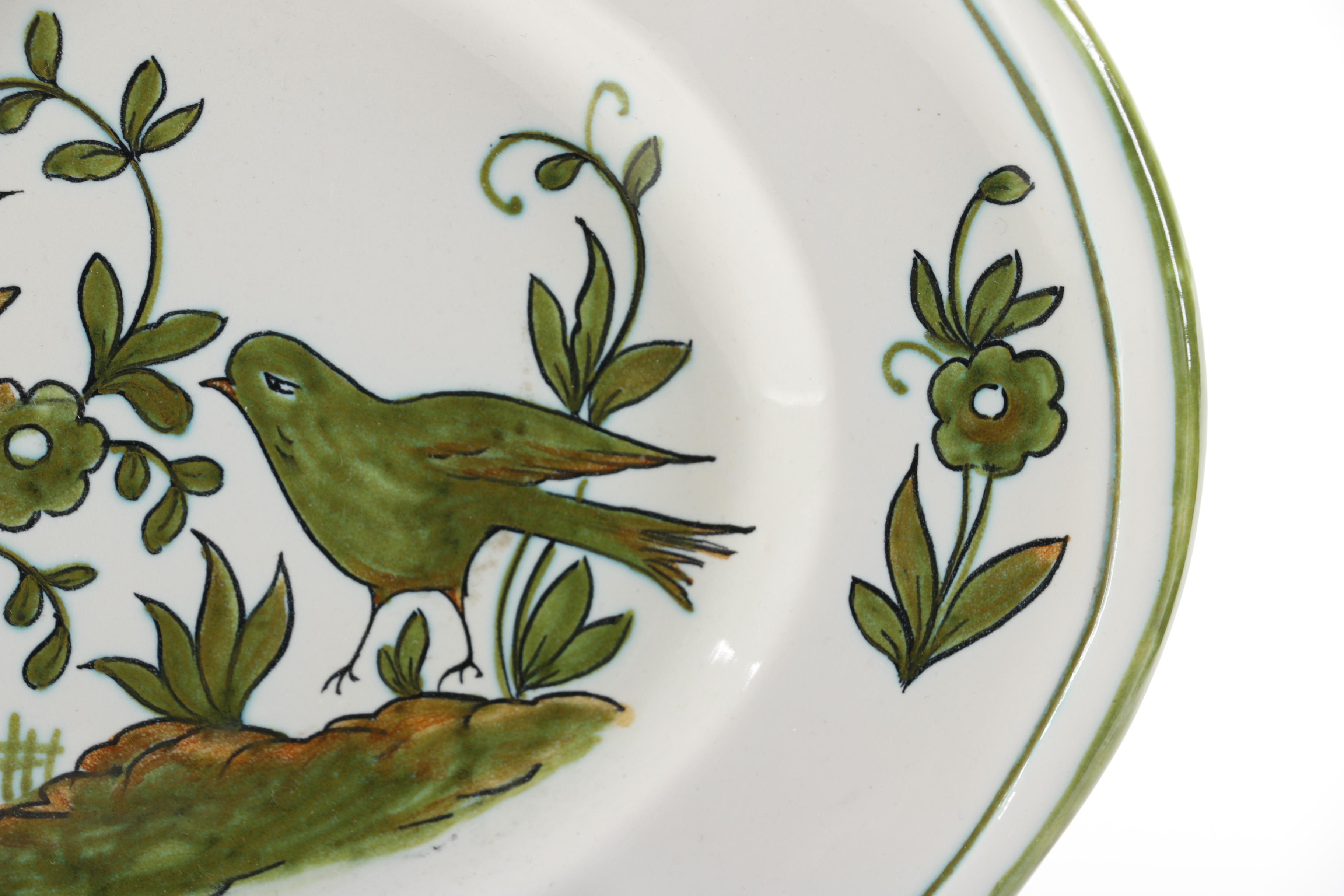 Italian Handmade Ceramic Soup Tureen With Ladle and Underplate