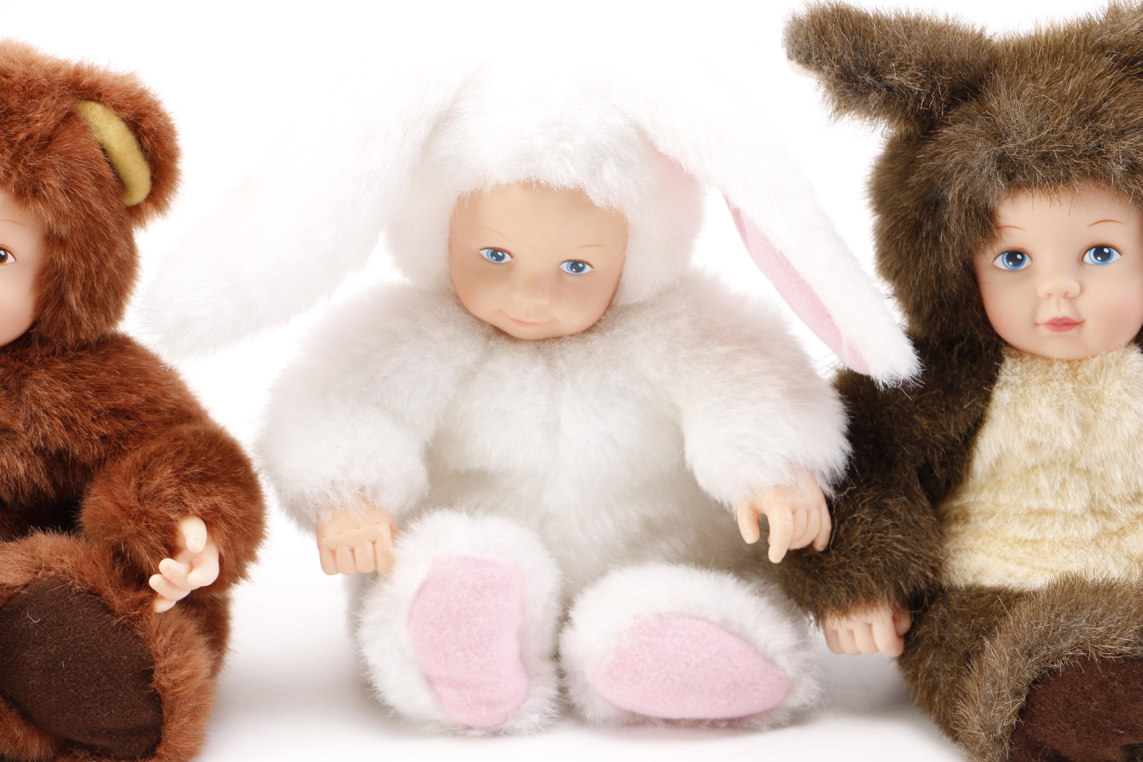Anne Geddes Plush Dolls of Babies Dressed as Animals