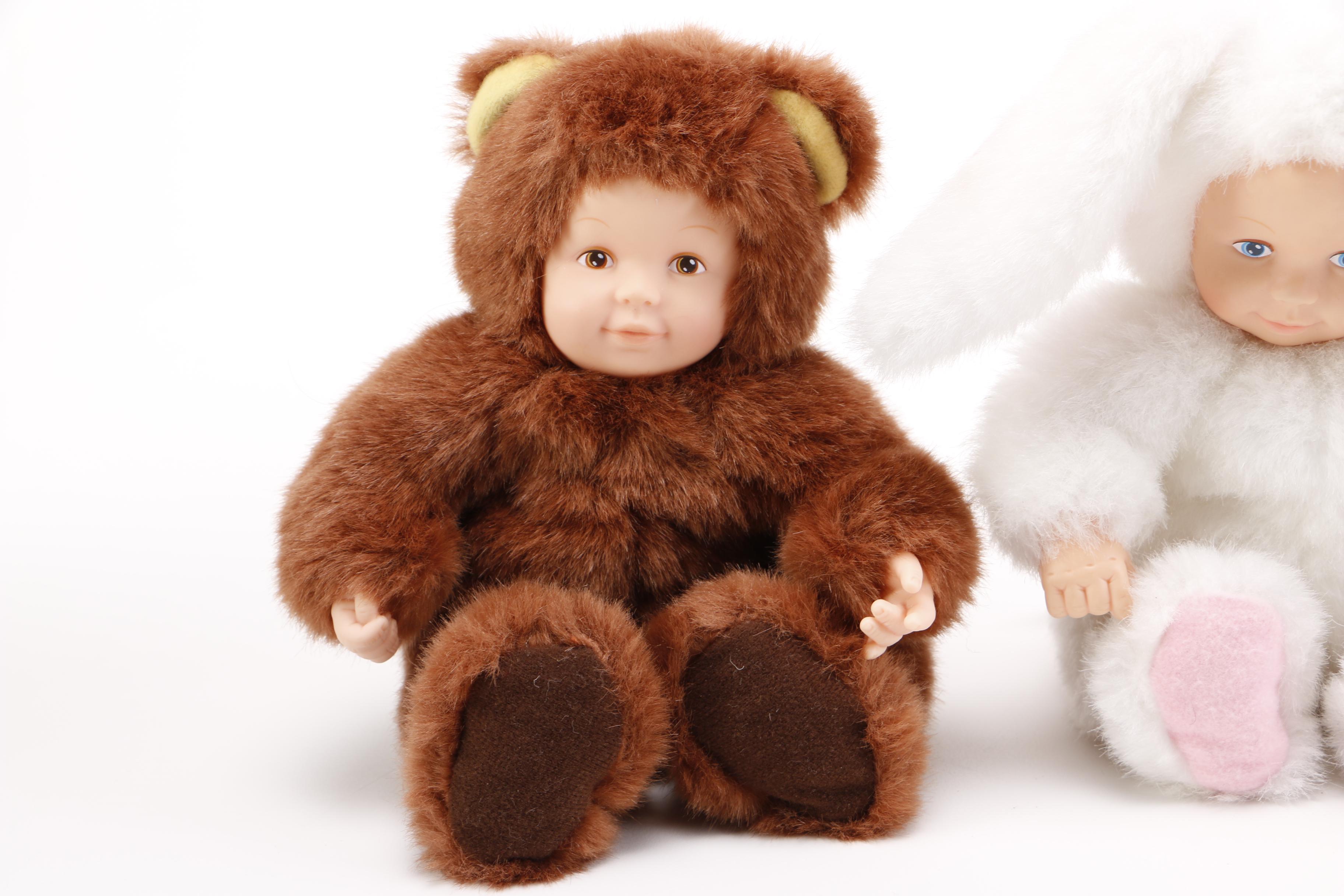 Anne Geddes Plush Dolls of Babies Dressed as Animals