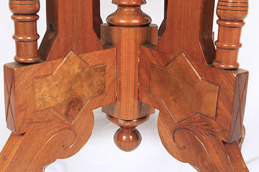 Late 19th Century Victorian Eastlake Parlor Table With Marble Top