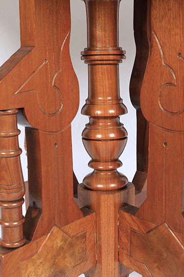 Late 19th Century Victorian Eastlake Parlor Table With Marble Top