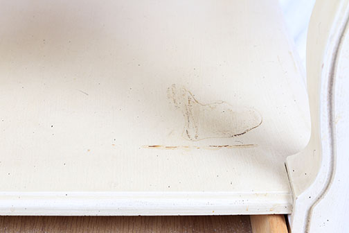 Vintage Provincial Louis XV Style Side Table With Marble Top