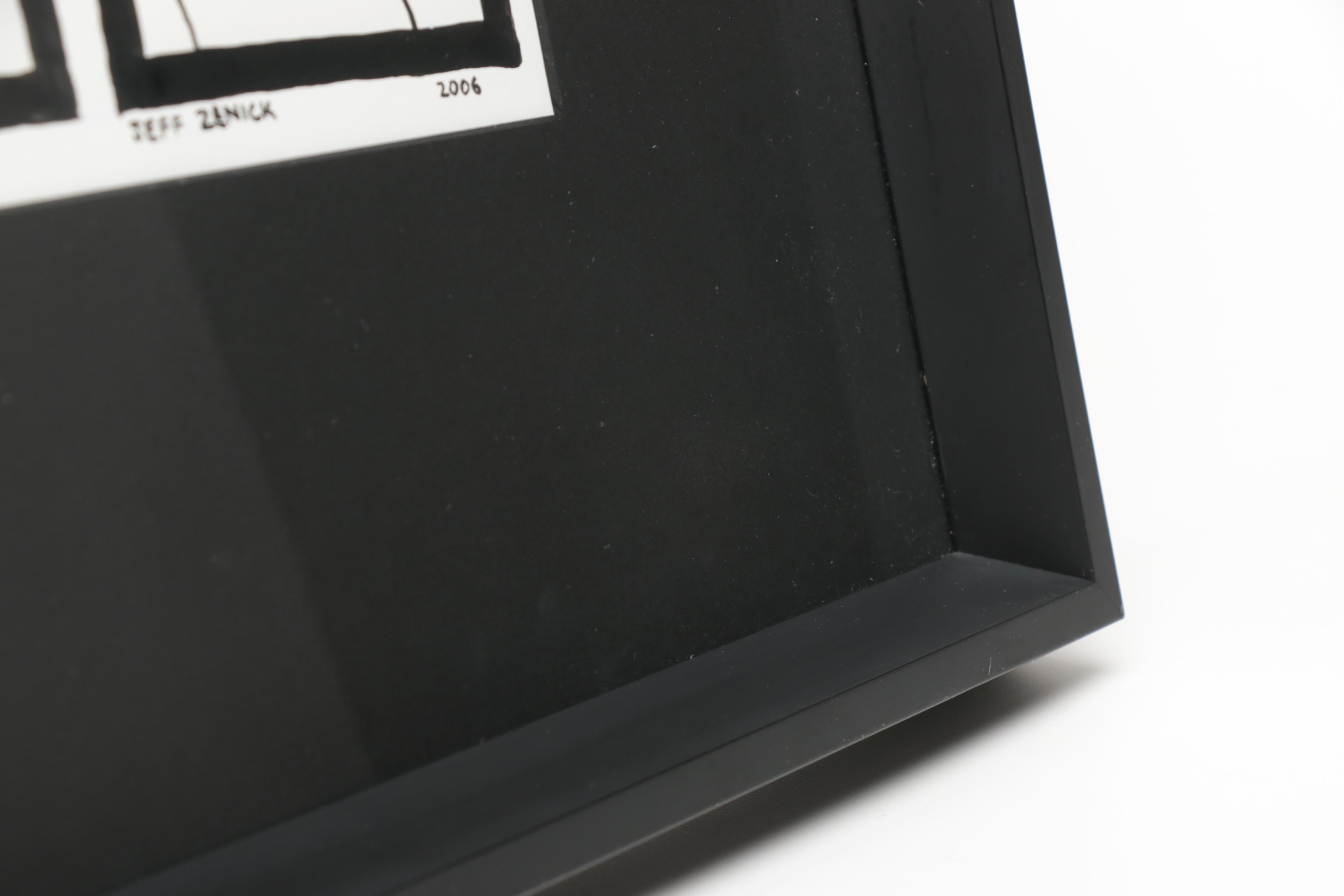 Jeff Zenick Marker Drawing on Paper "Iowa Women W/ Big Hair"