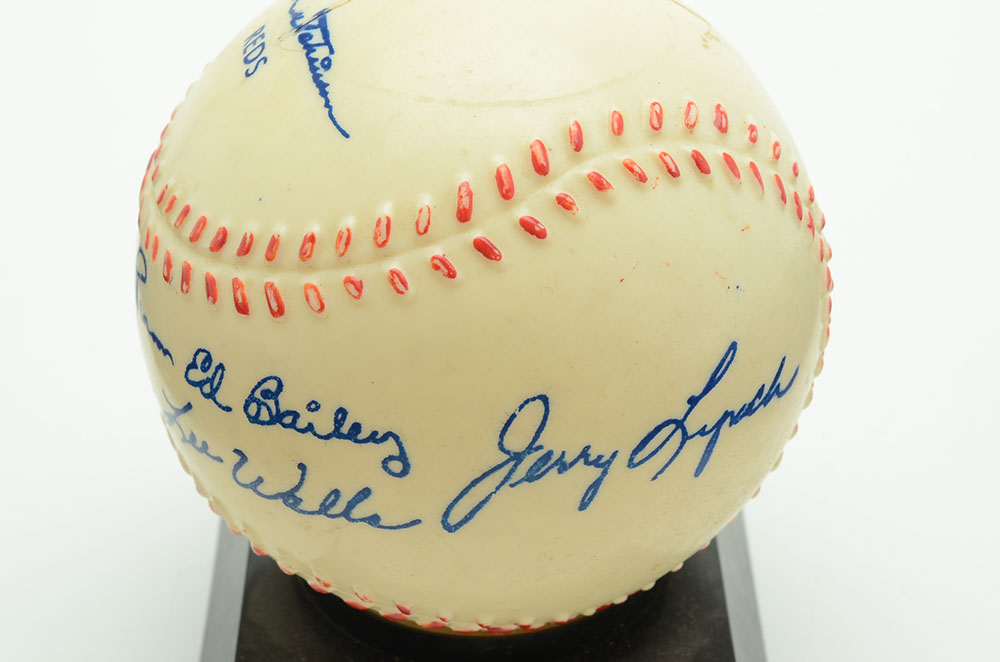 1960 Cincinnati Reds Replica Signed Plastic Coin Bank