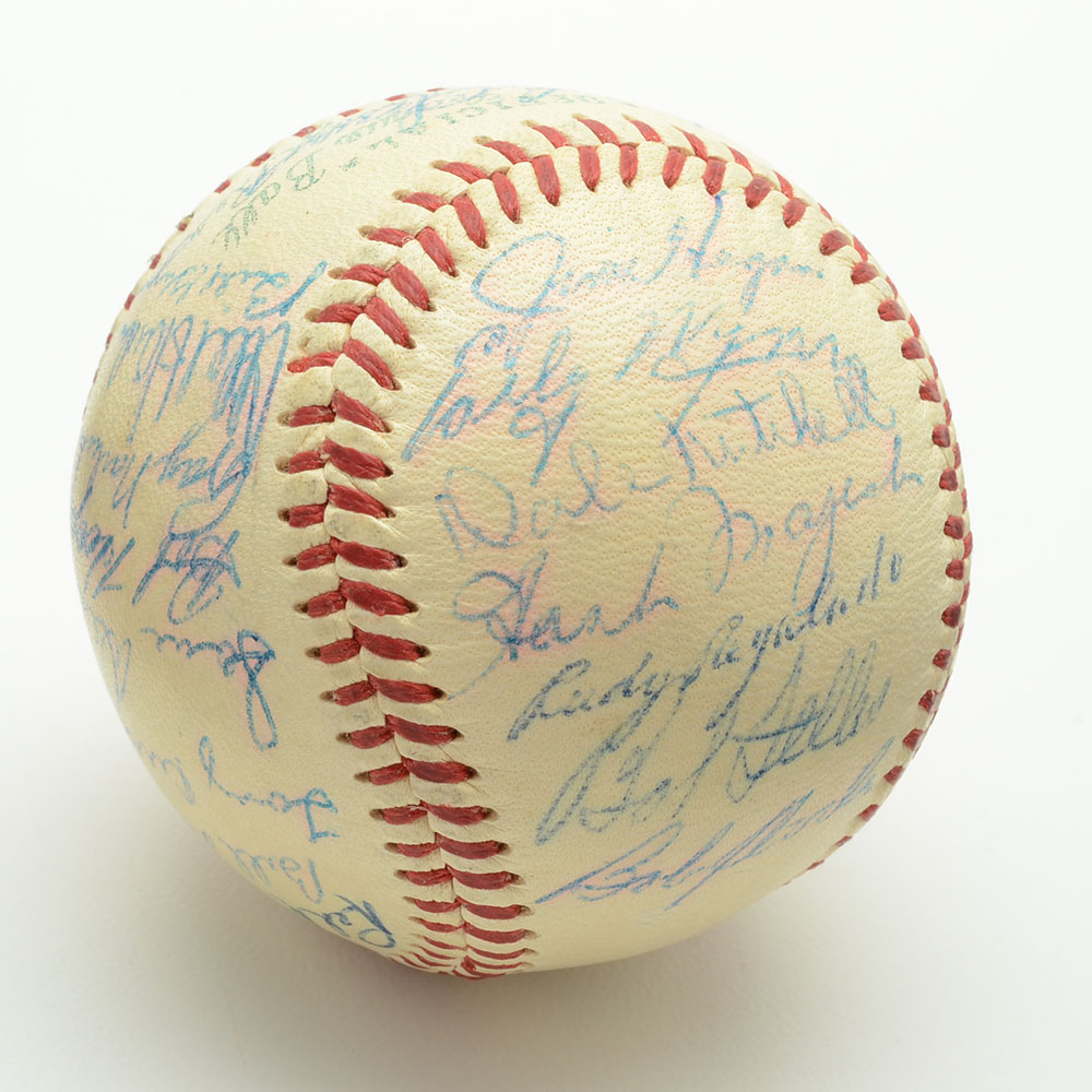 1954 Cleveland Indians Signed Baseball  COA
