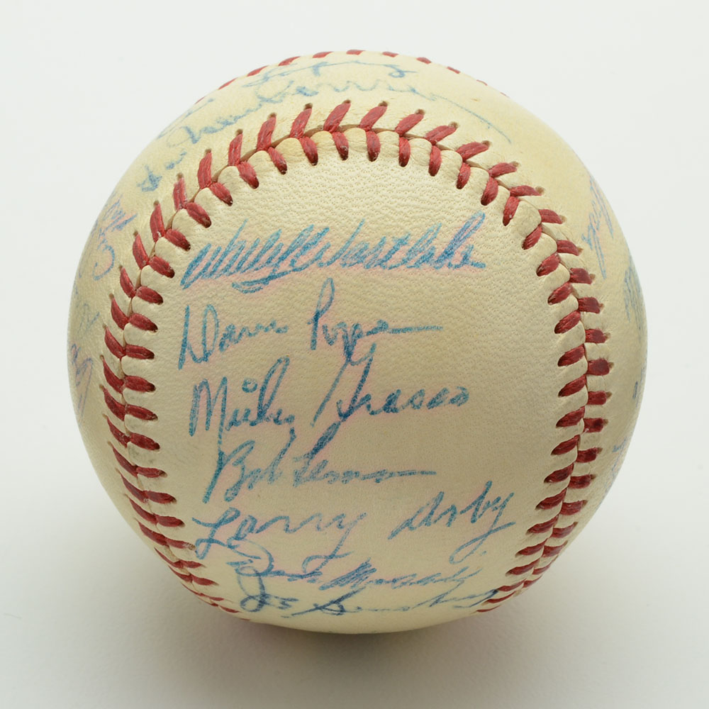 1954 Cleveland Indians Signed Baseball  COA