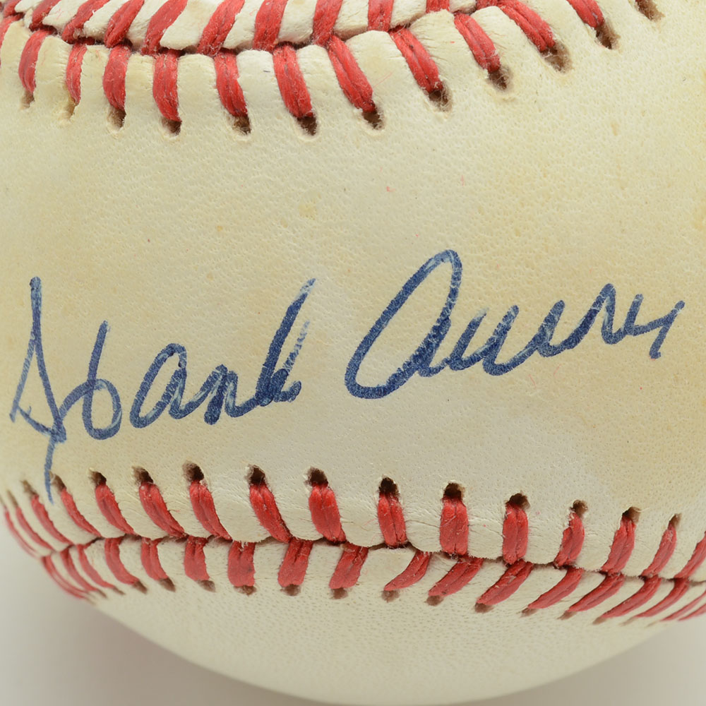 Hank Aaron Signed Baseball  COA