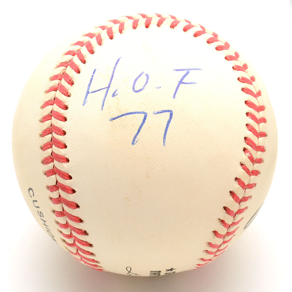 Ernie Banks Signed Baseball  COA