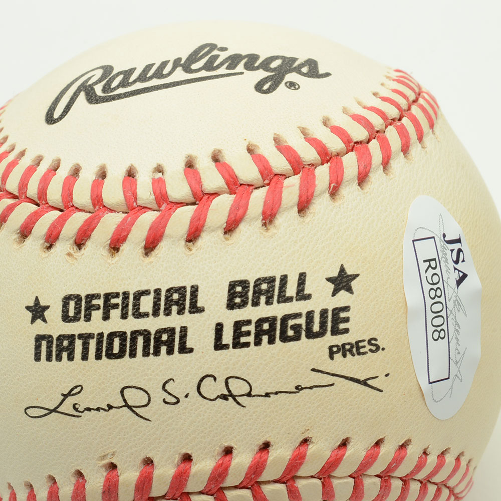 Ernie Banks Signed Baseball  COA