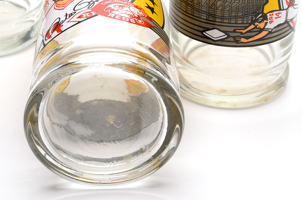 1980s Gold Star Chili Pete Rose Glasses