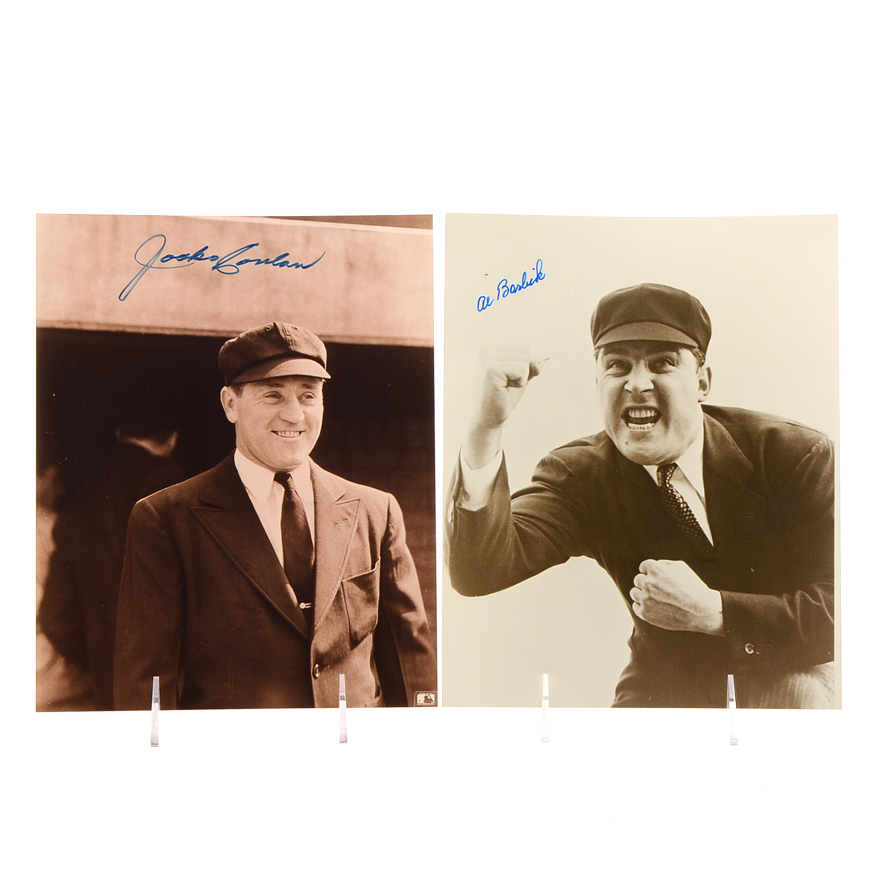 Jocko Conlan and Al Barlick Signed Umpire Photos
