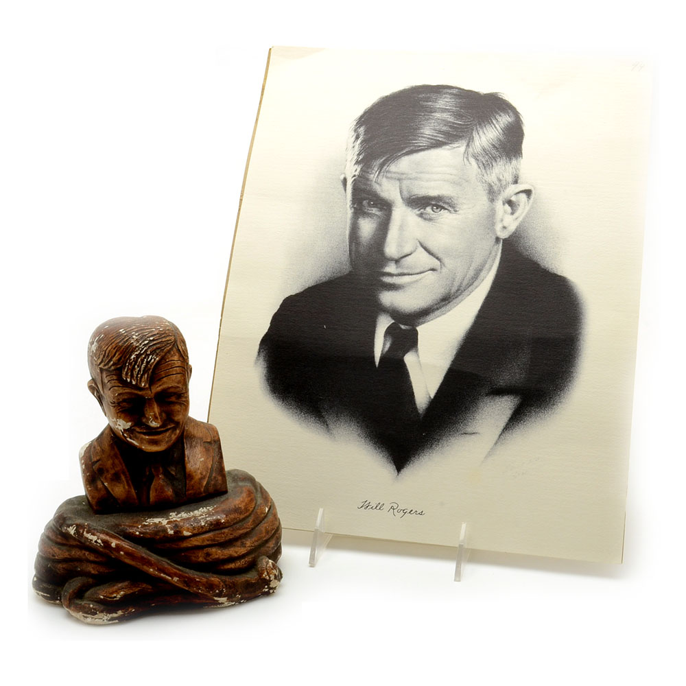 Will Rogers Bust and Picture