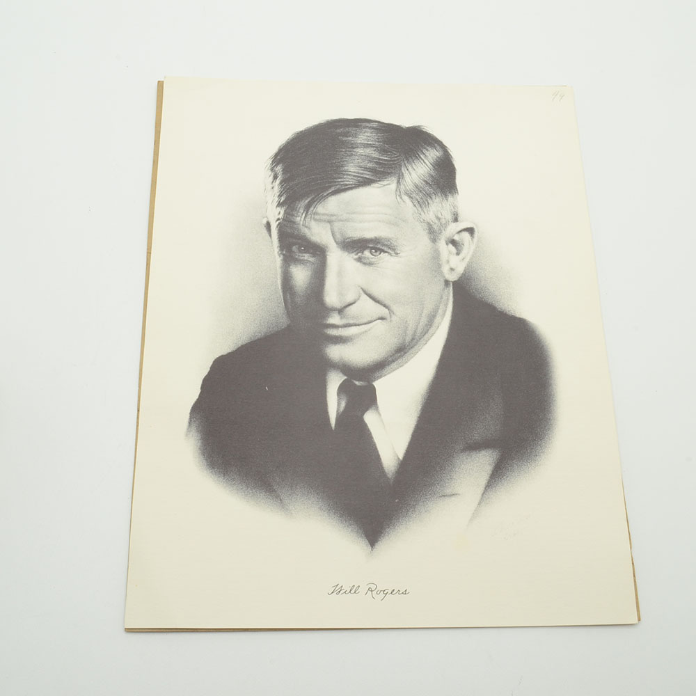 Will Rogers Bust and Picture