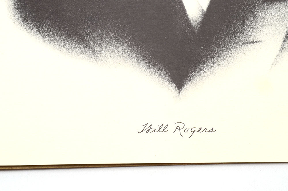 Will Rogers Bust and Picture