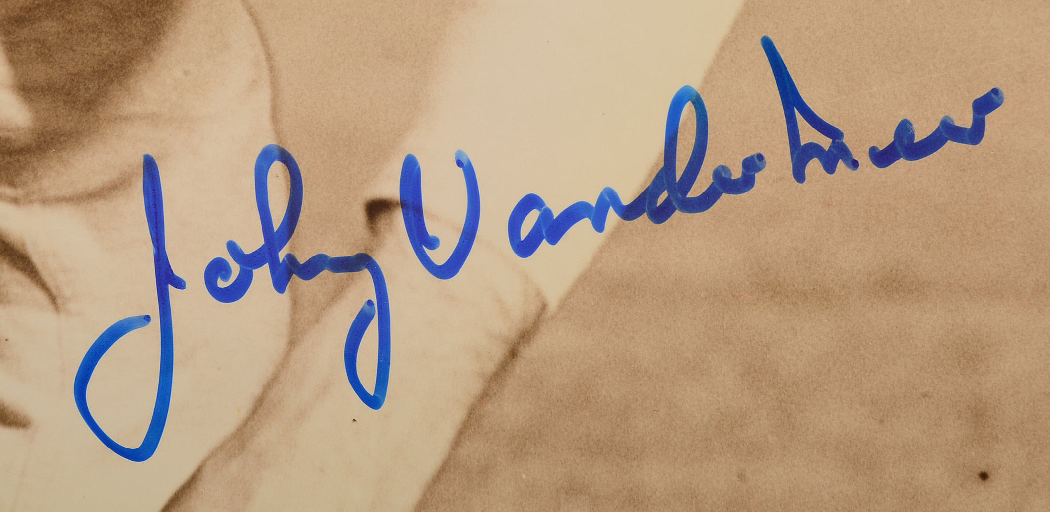 Johnny Vander Meer Signed Reds Baseball Photo