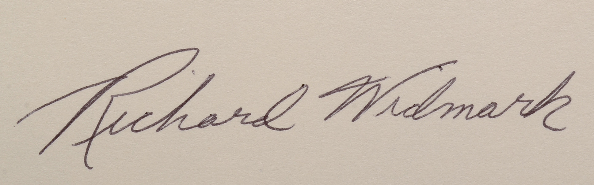 Actor Richard Widmark Signed Cut With Photos