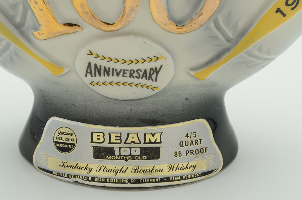 1969 Jim Beam "Baseball's 100th" Ceramic Decanter
