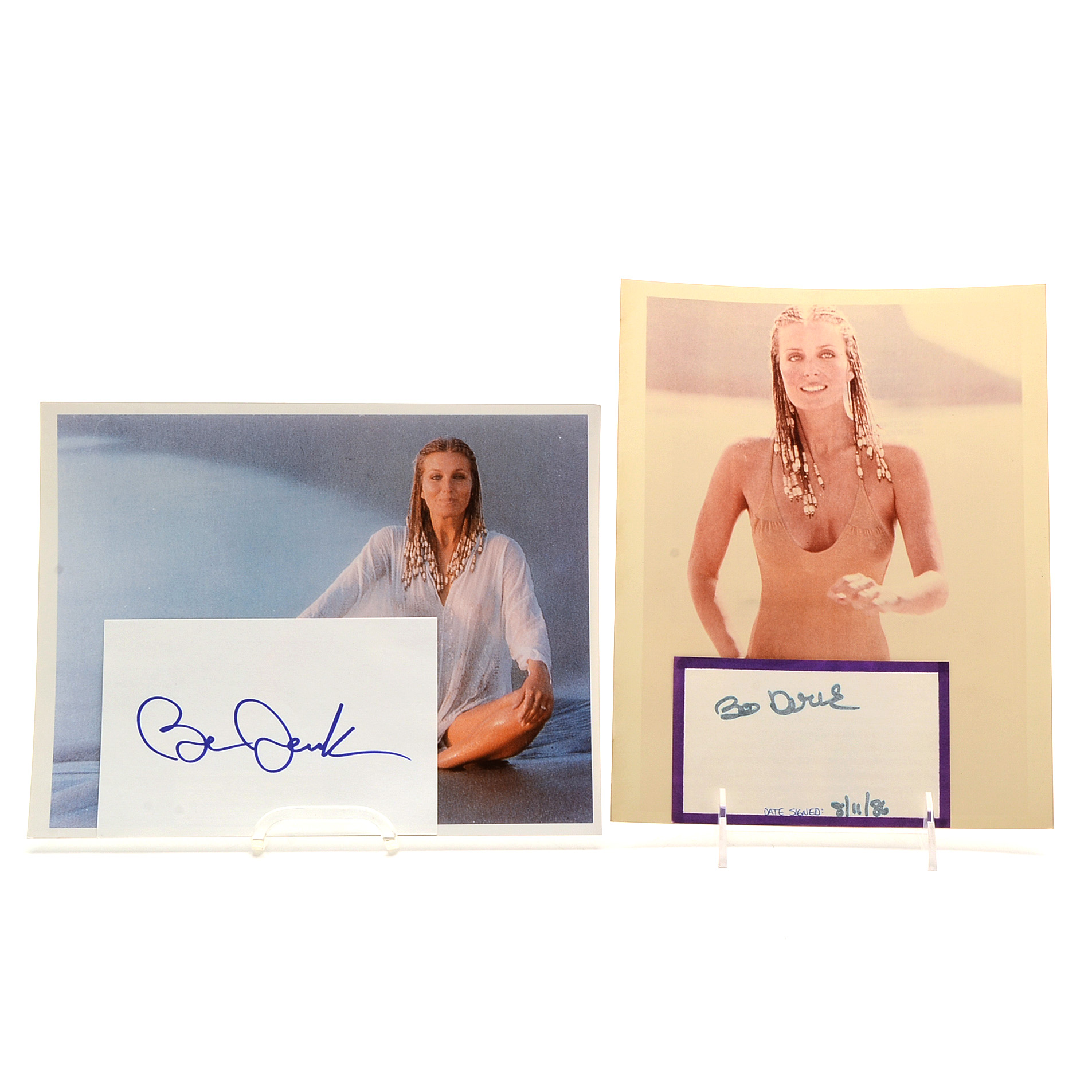 Model and Actress Bo Derek Signed Cuts With Photos