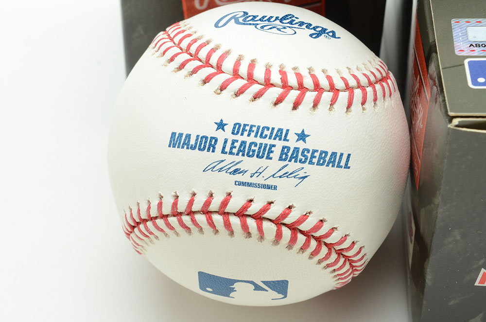 Four Major League Baseballs