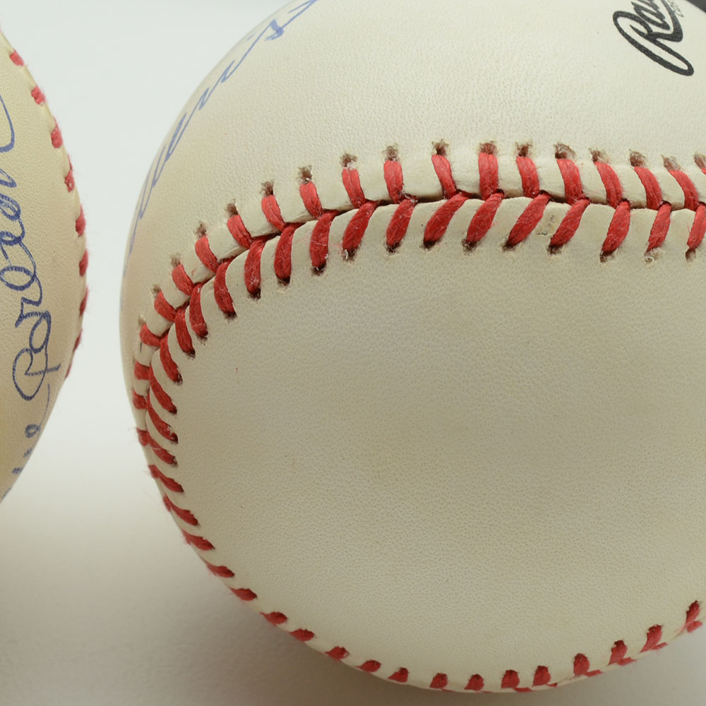 Carlton and Schoendienst Signed Baseballs