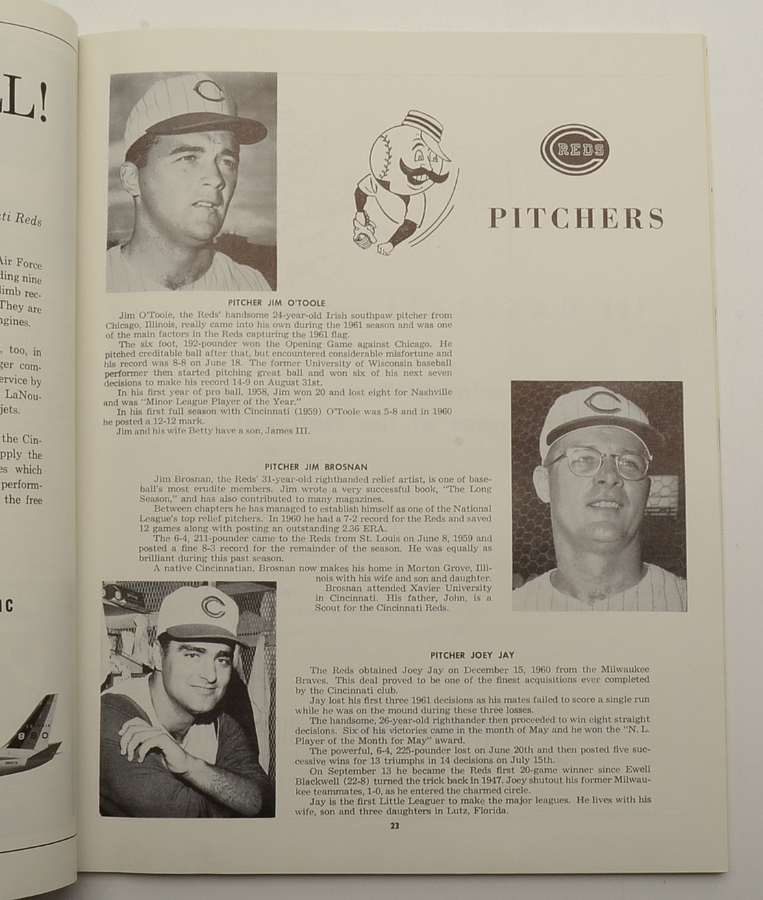 1961 World Series Baseball Program Played At Crosley