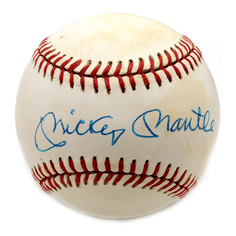 Mickey Mantle Signed Baseball COA