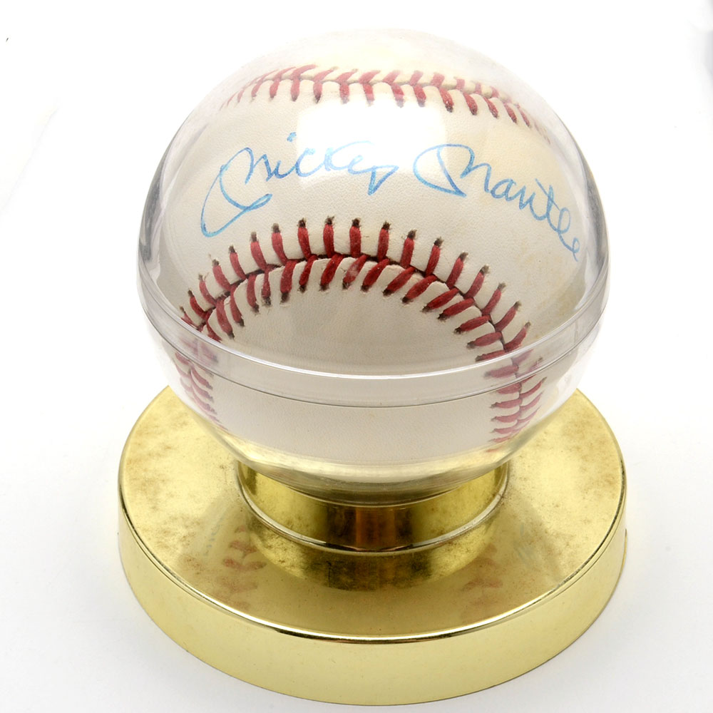 Mickey Mantle Signed Baseball COA