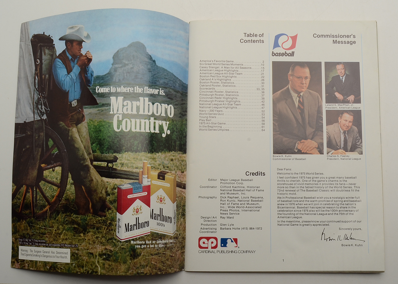 1975 World Series Program