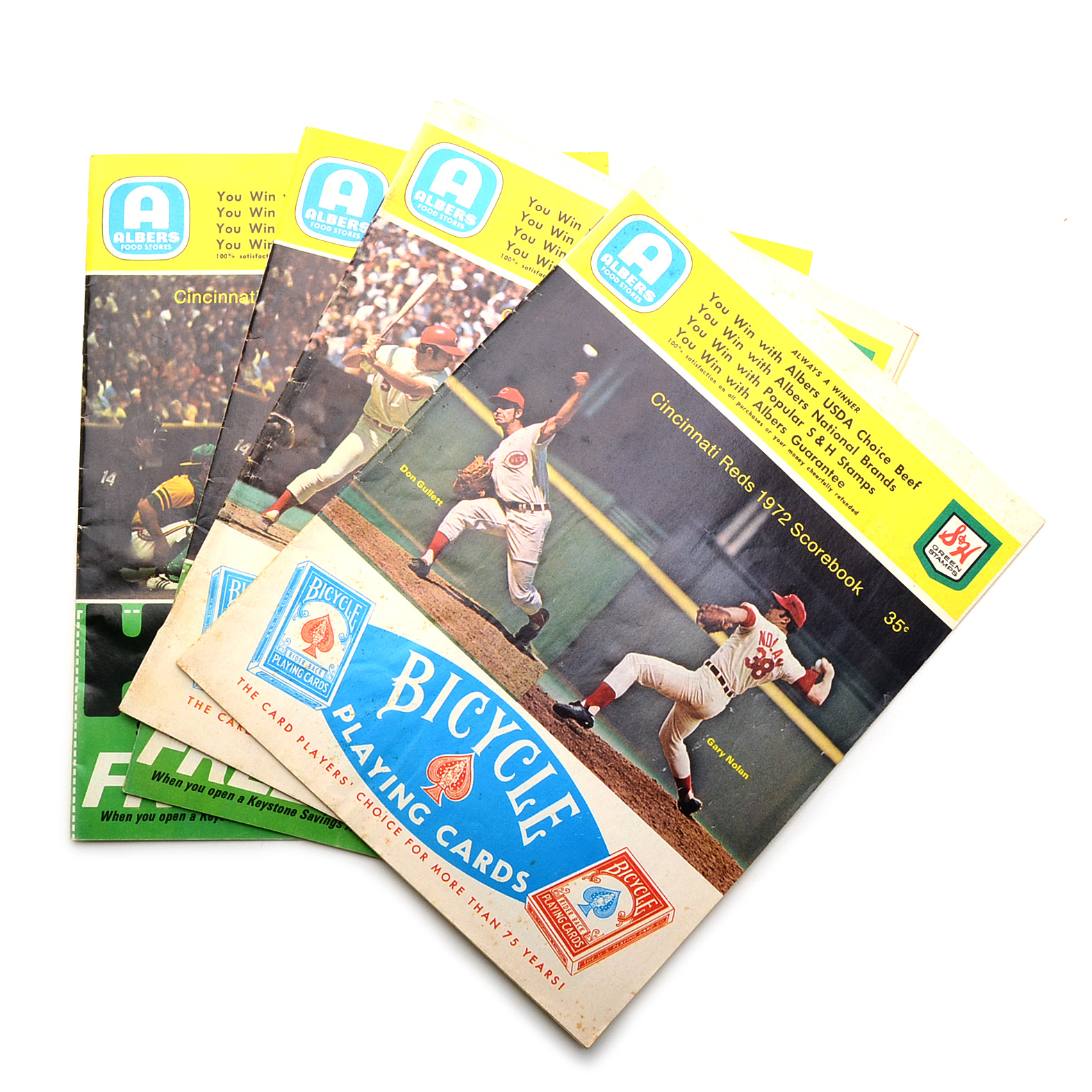 1972 and 1973 Reds Scorecards