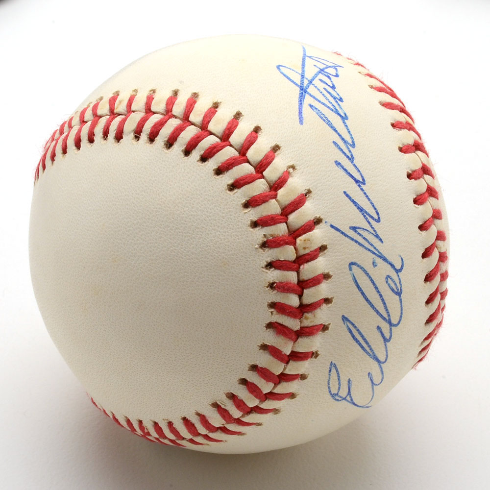 Ed Mathews Signed Baseball