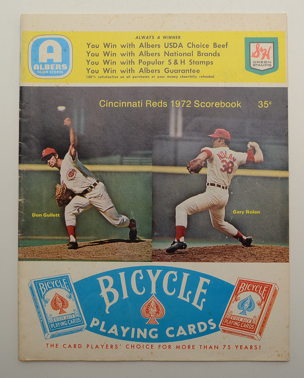 1972 and 1973 Reds Scorecards