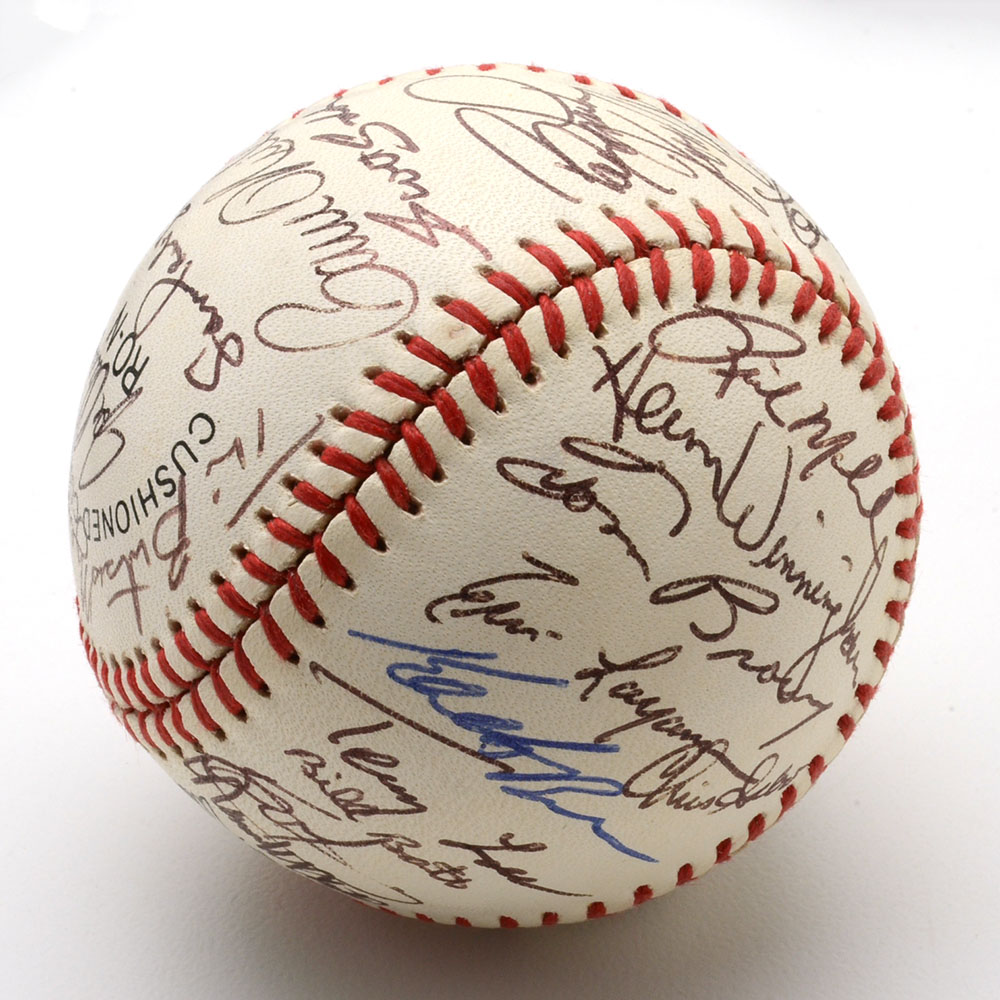 1990 Reds Signed Baseball