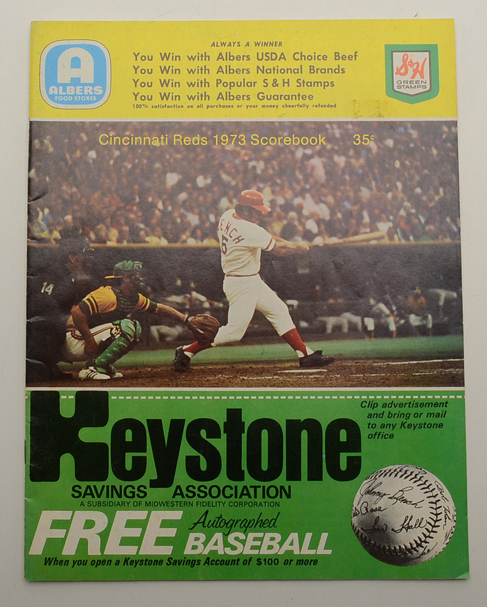 1972 and 1973 Reds Scorecards