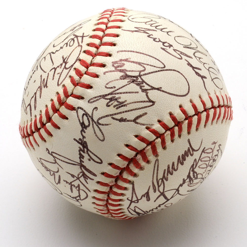 1990 Reds Signed Baseball