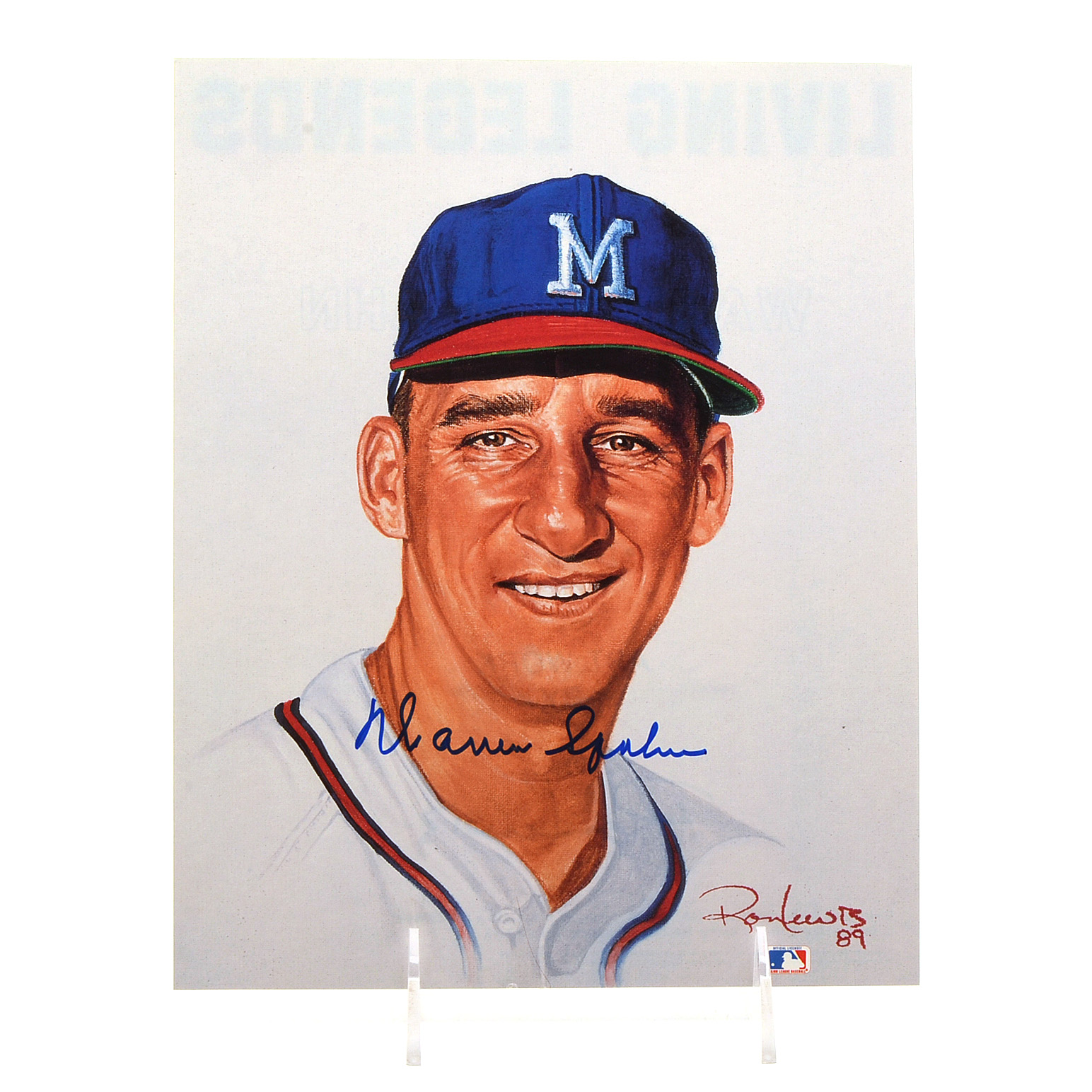 Warren Spahn Milwaukee Braves Signed Print