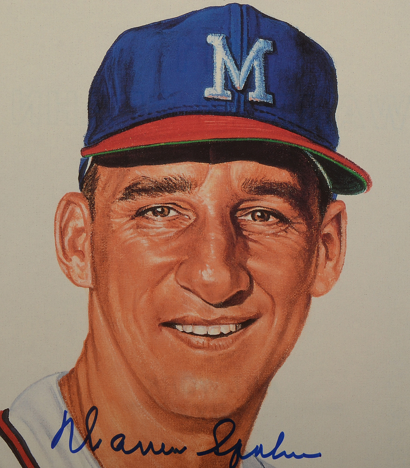 Warren Spahn Milwaukee Braves Signed Print