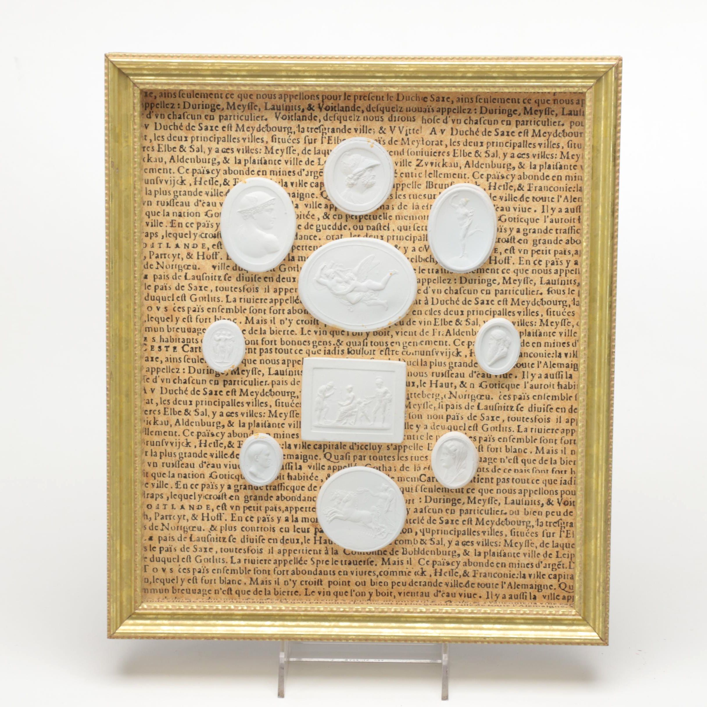 Framed Plaster "Grand Tour" Intaglios