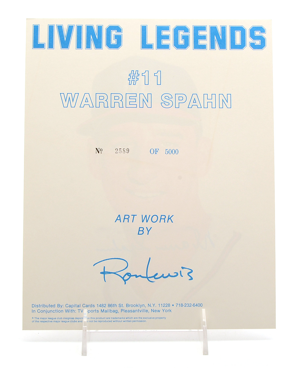 Warren Spahn Milwaukee Braves Signed Print