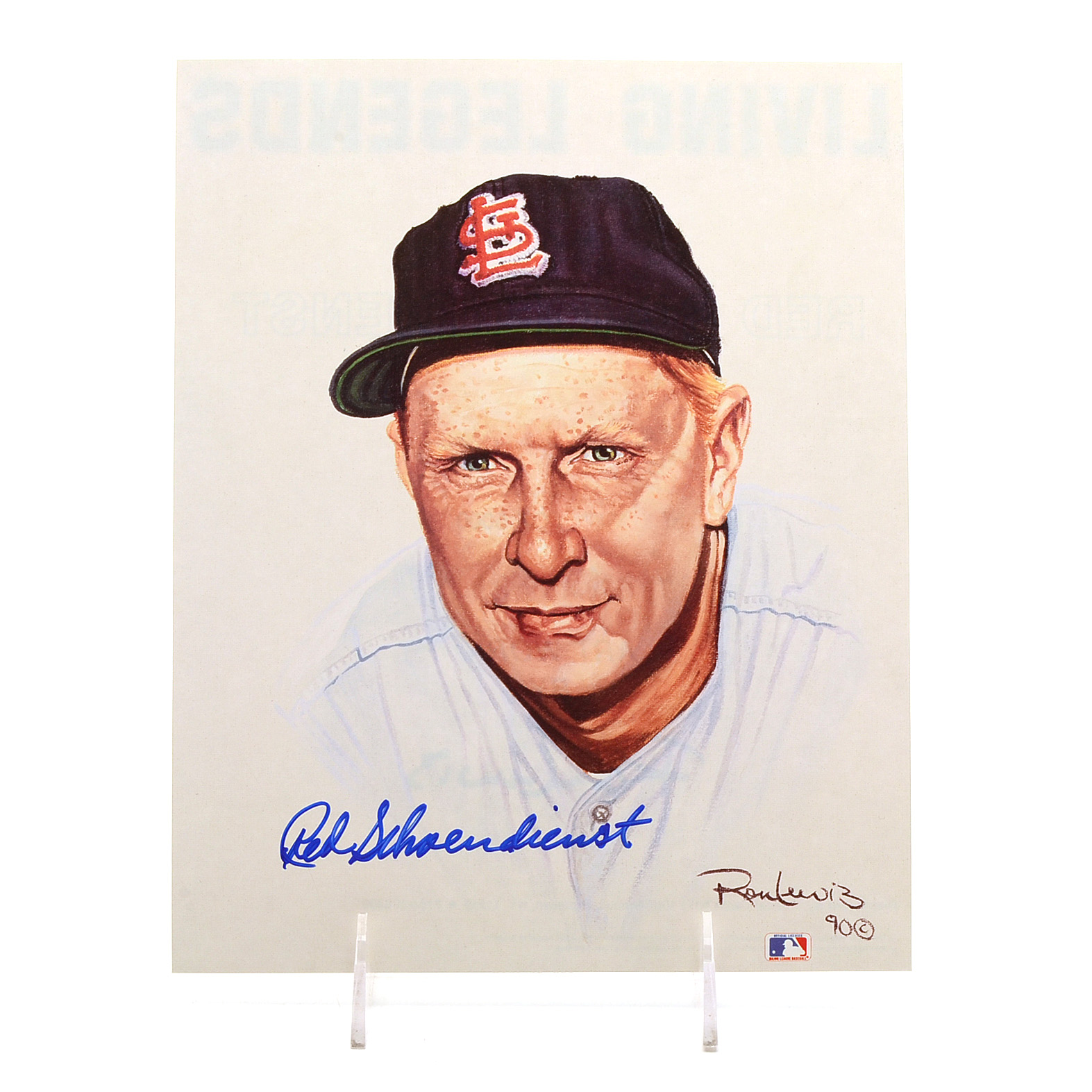 Red Schoendienst and Ed Mathews Signed Baseball Prints