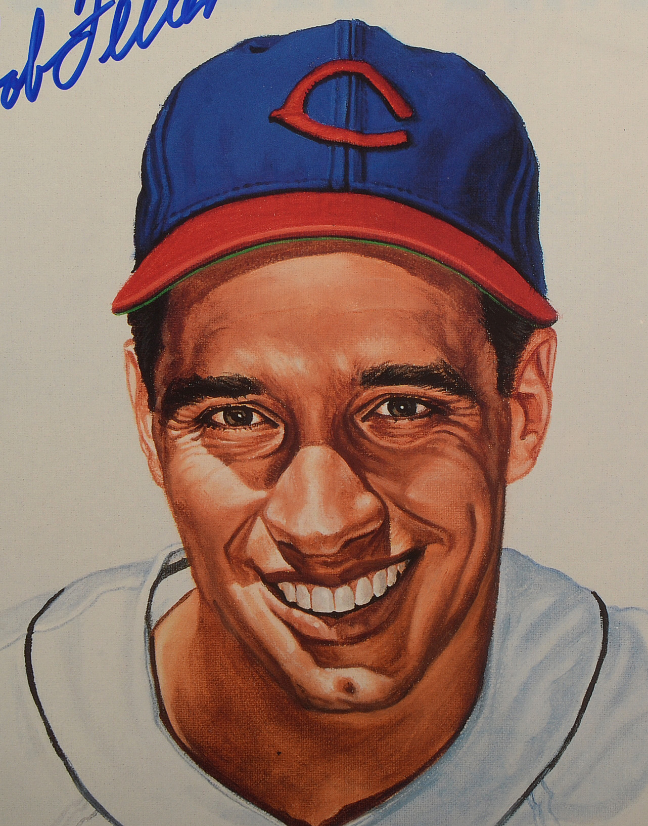 Bob Feller Cleveland Indians Signed Print