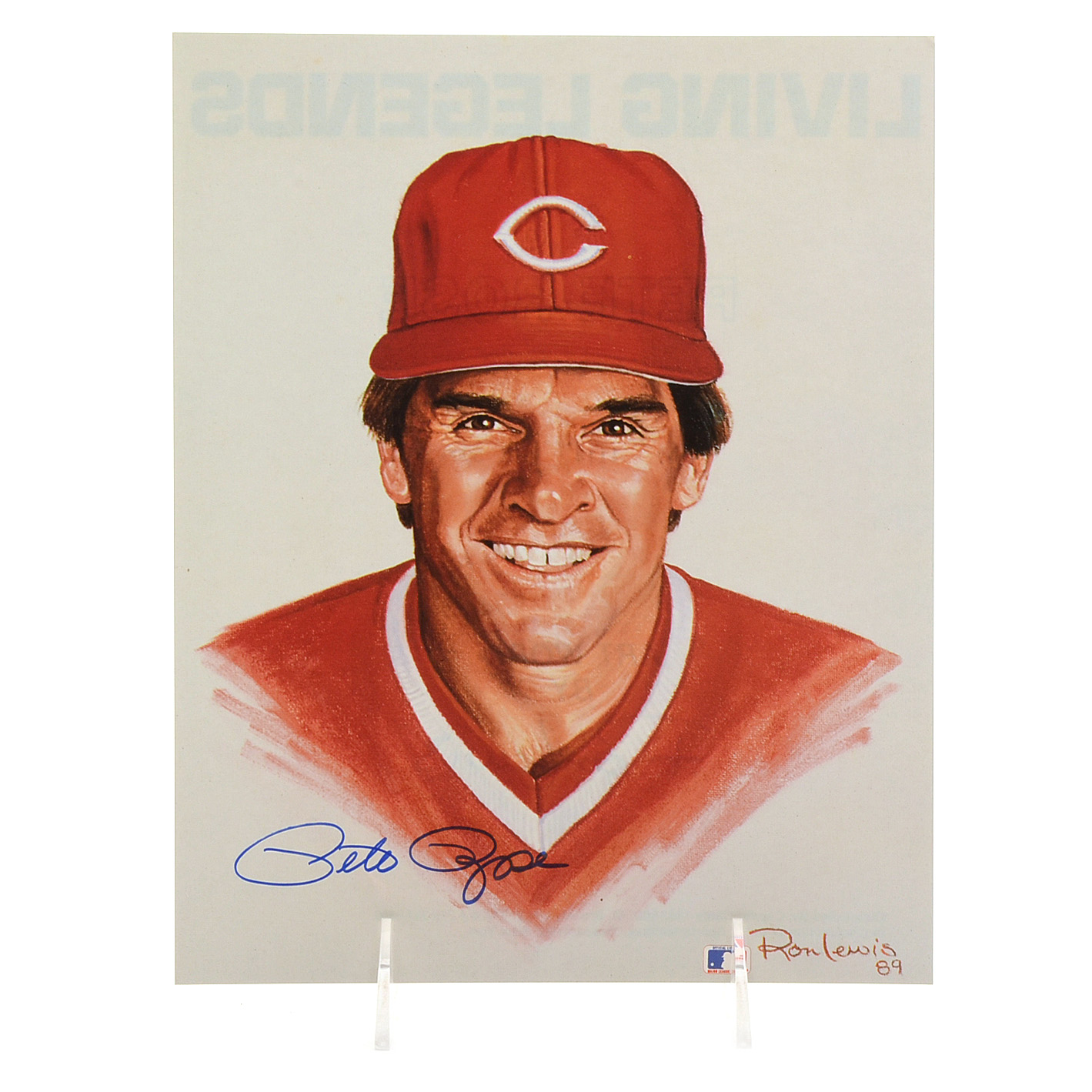 Pete Rose Signed "Living Legends" Print