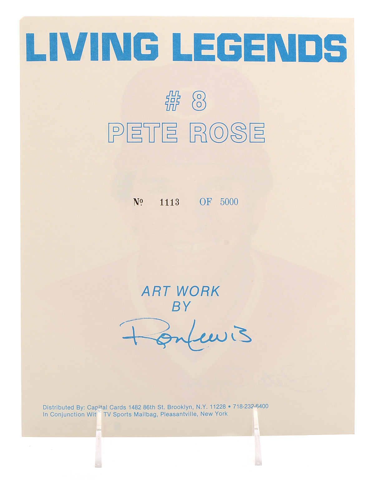 Pete Rose Signed "Living Legends" Print