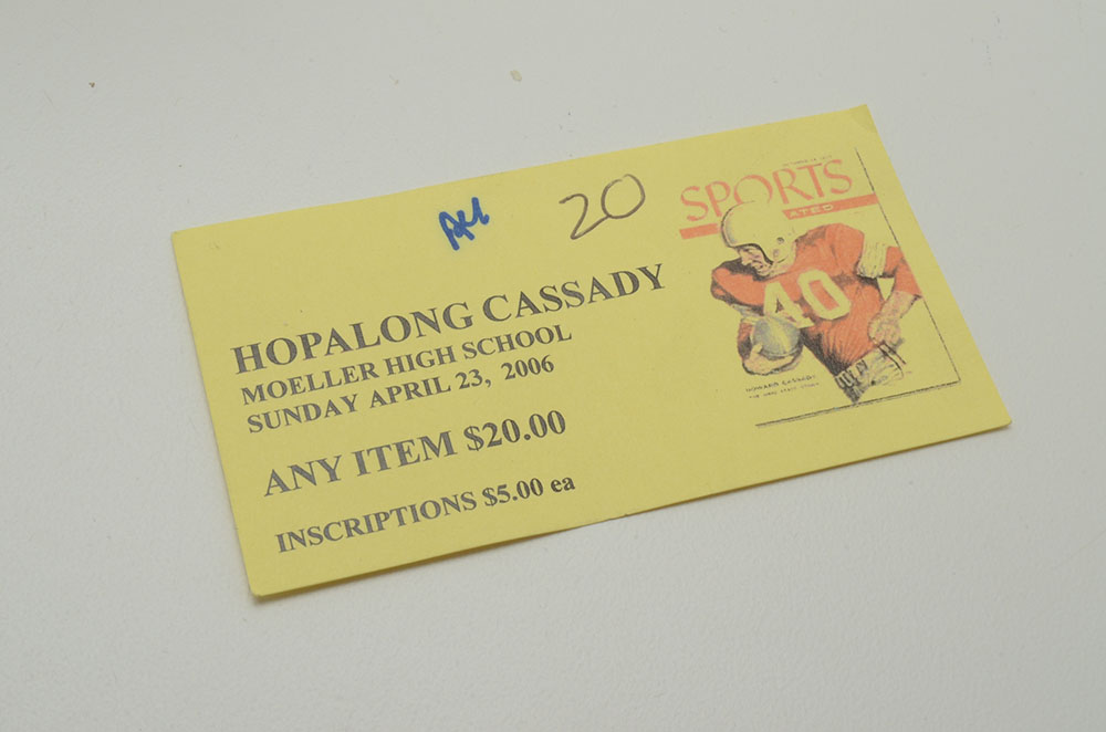 Hopalong Cassady Signed Helmet  COA