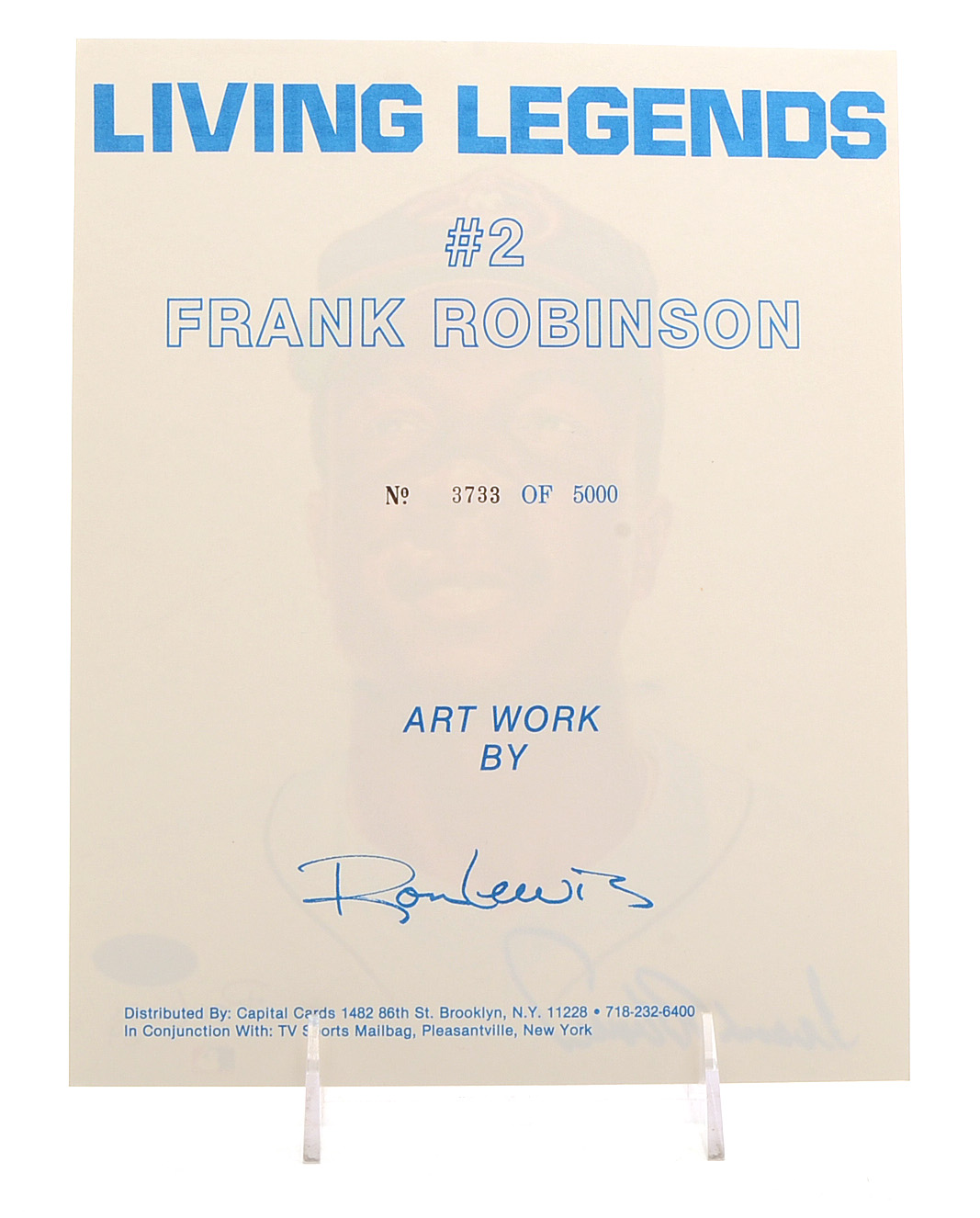 Frank Robinson Signed "Living Legends" Baseball Print