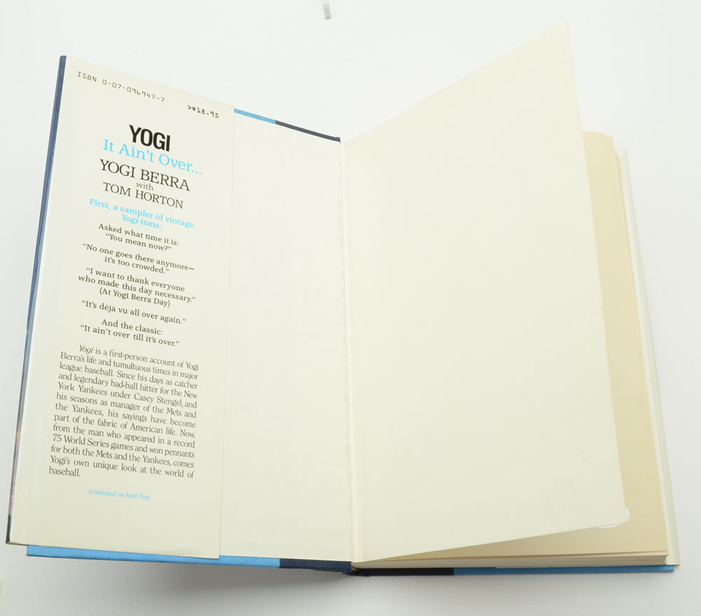 Yogi Berra Signed Book  COA