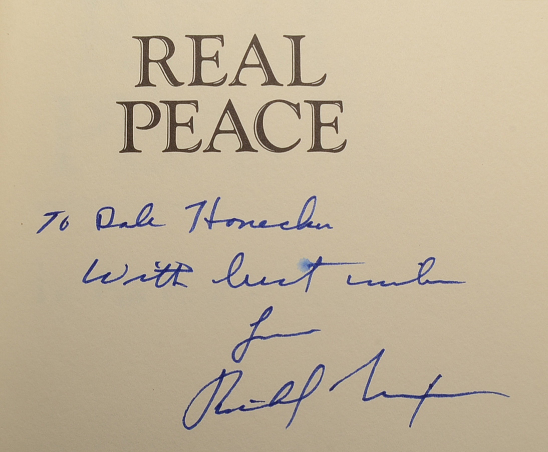 Richard Nixon Signed Book "Real Peace"