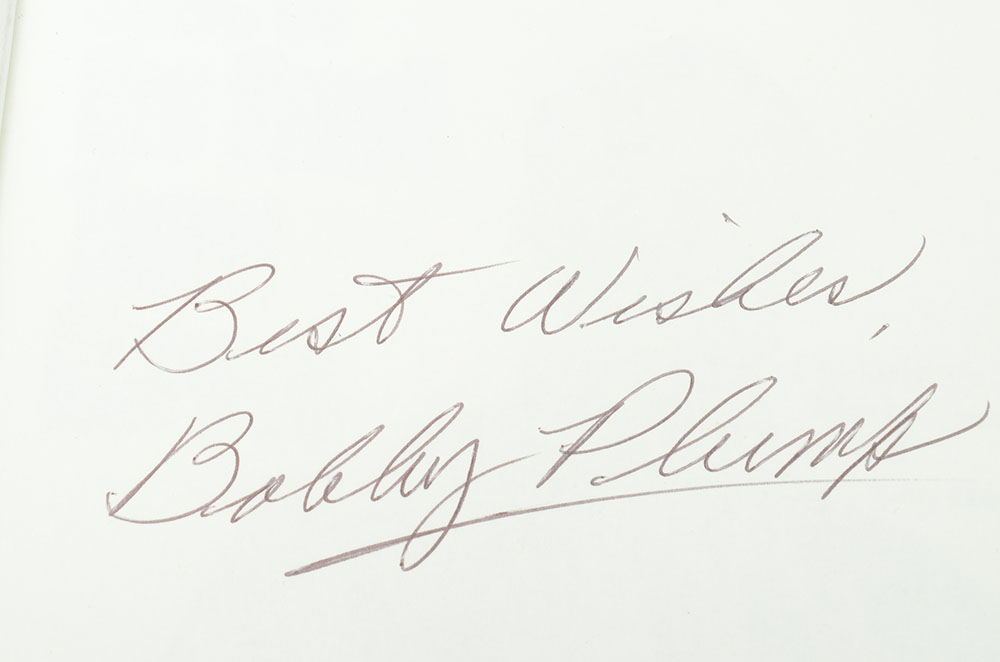 Bobby Plump ("Hoosiers") Signed Book