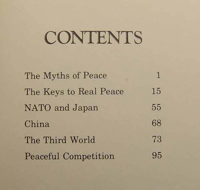 Richard Nixon Signed Book "Real Peace"