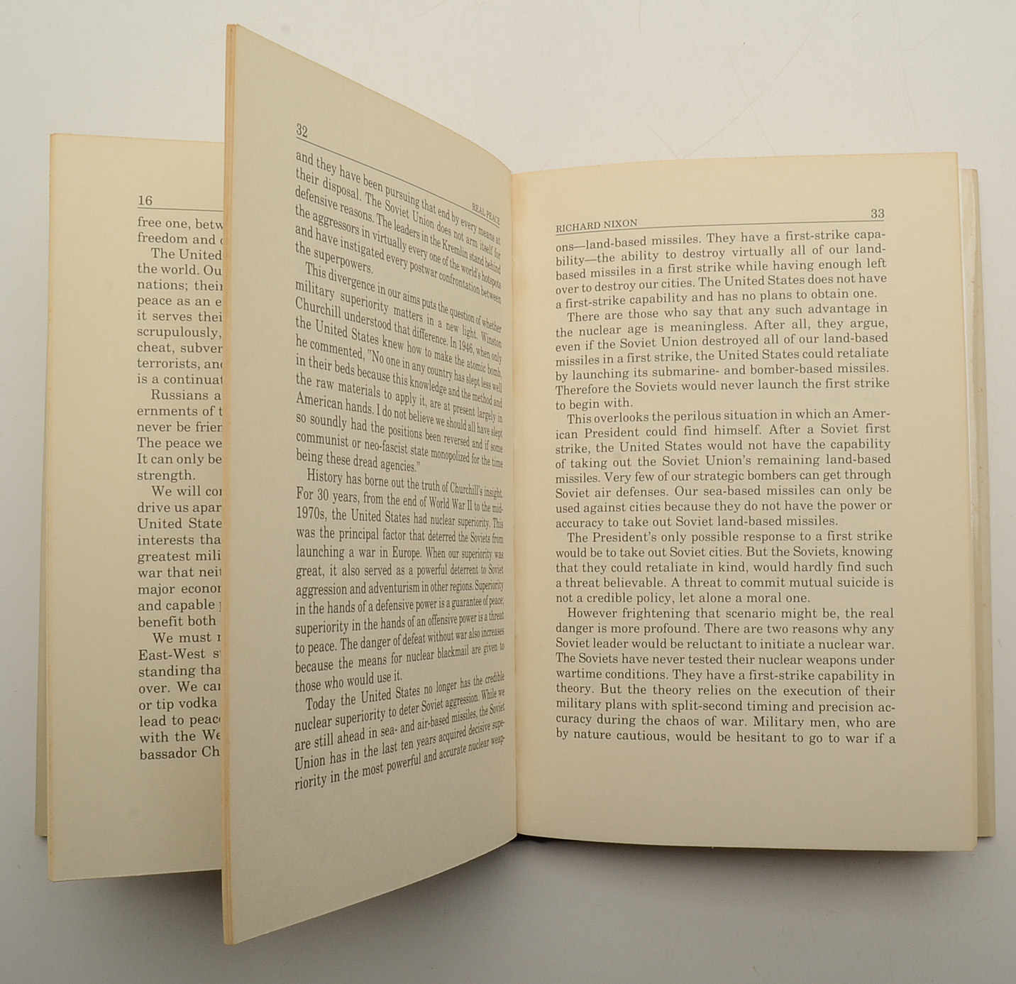 Richard Nixon Signed Book "Real Peace"