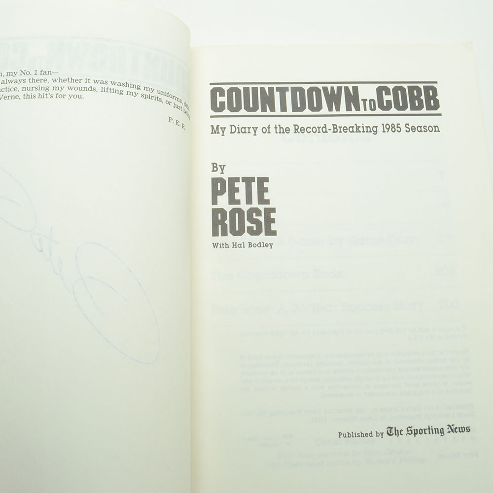 Pete Rose Signed "Countdown to Cobb"